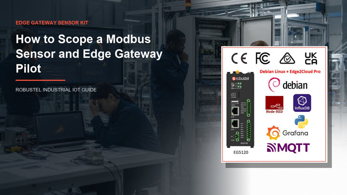 Modbus sensor pilot path from register definition through edge processing and application acceptance