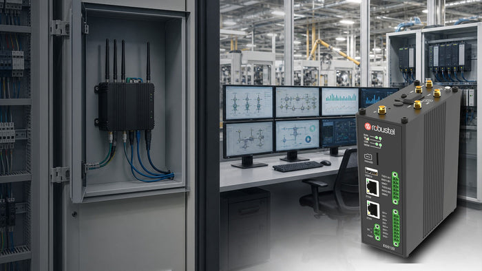 Robustel EG5120 in an industrial control environment comparing routing and edge computing roles