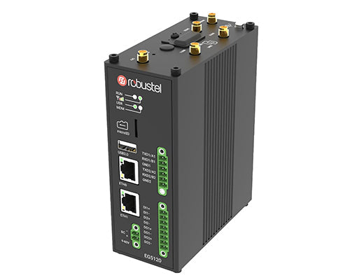 The Robustel EG5120, a powerful edge computing gateway for industrial monitoring systems and real-time data processing.