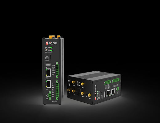 The Robustel EG5120, a rugged i.MX 8M Plus IoT edge gateway with 5G connectivity and RCMS cloud management.
