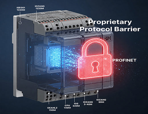 A graphic illustrating how proprietary protocols trap valuable Siemens PLC data, preventing it from being used for IIoT applications.