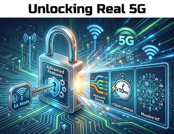 A conceptual illustration showing how Standalone (SA) architecture unlocks advanced 5G capabilities like network slicing and ultra-low latency.