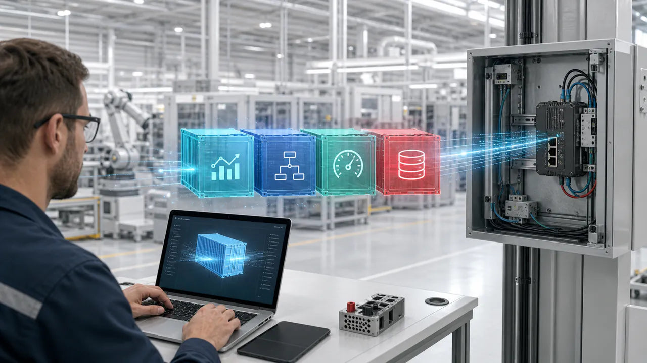 Containerized industrial applications moving from an engineering workstation to an edge gateway