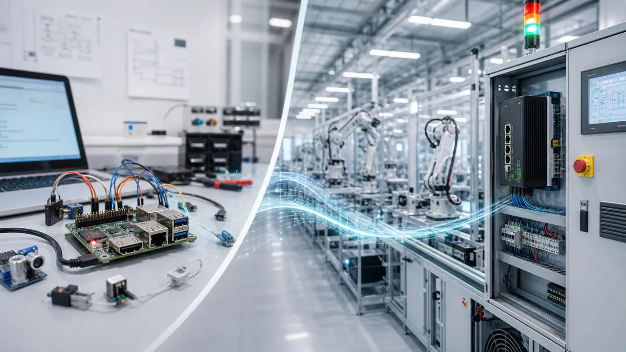 Engineering prototype progressing into a production-grade industrial deployment