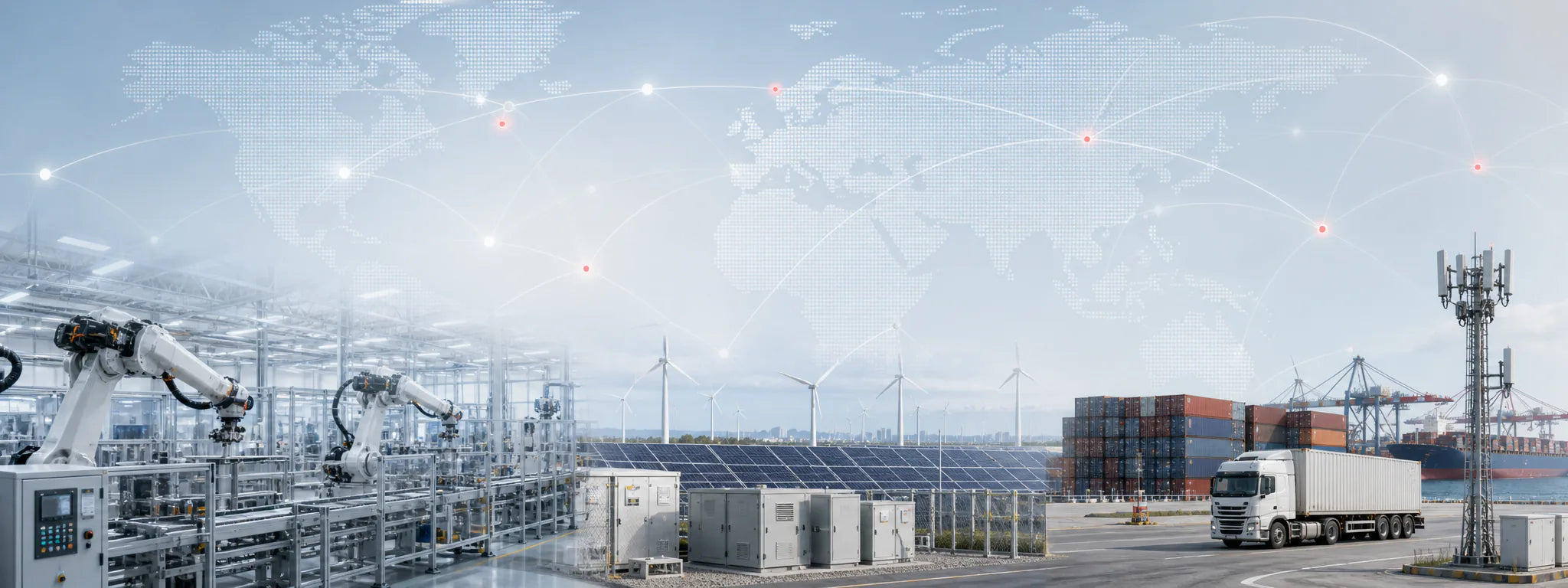 Global industrial IoT operations across manufacturing, renewable energy, logistics, and remote infrastructure
